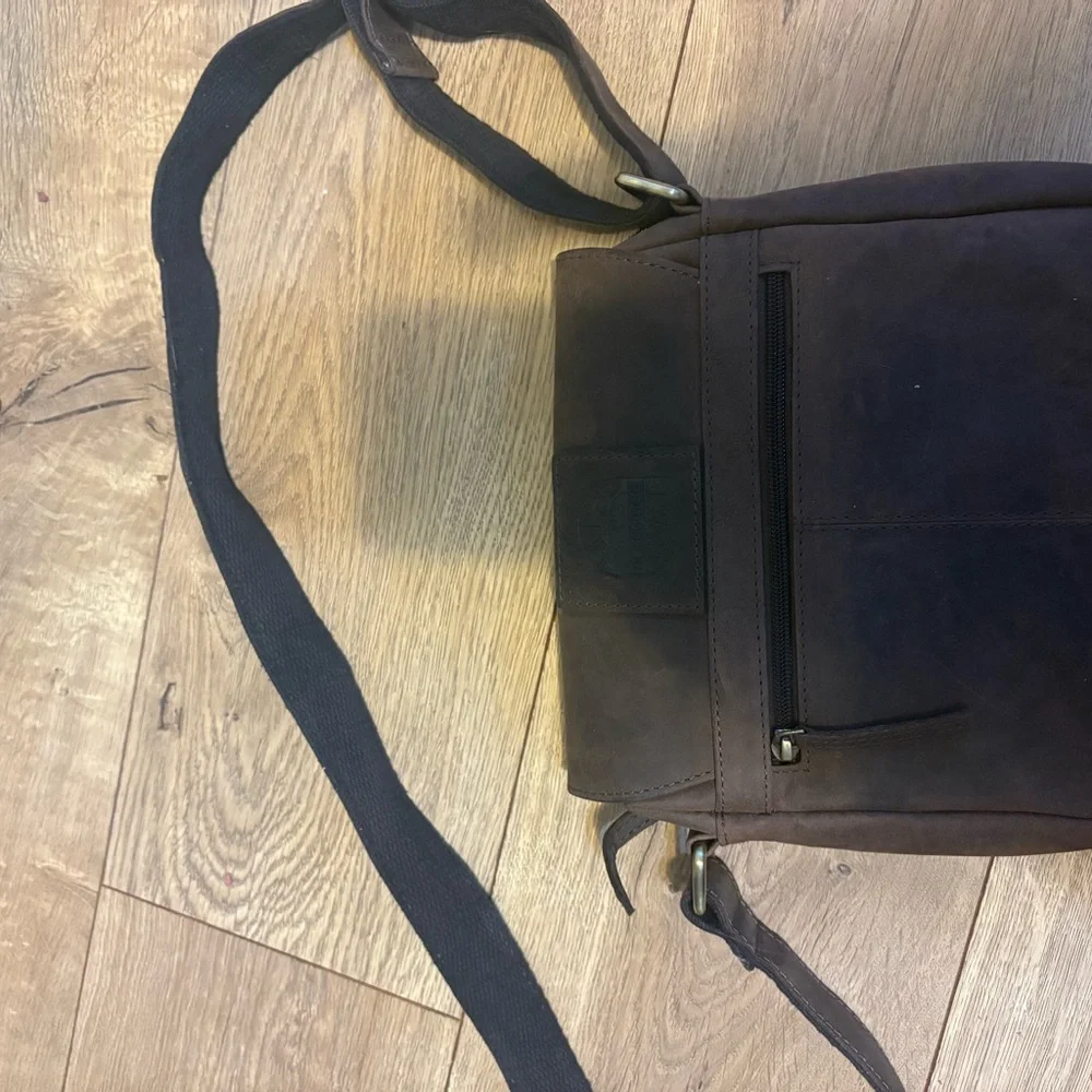 BlackDog Salvage- Brown Leather Crossbody Bag